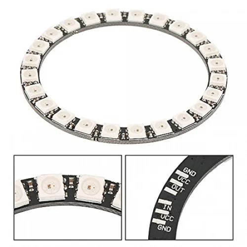 Carte Rond 24 x LED SMD RVB 5050 - 24 bits WS2812