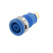 Connecteur isolé Femelle de fiche banane 4 mm bleu 3266