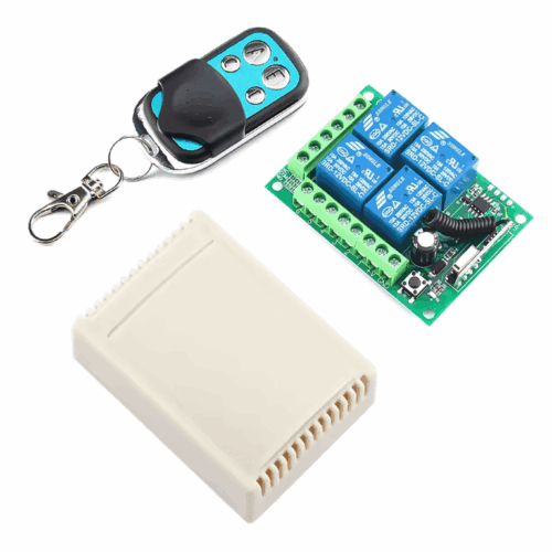 Kit commande 4 relais 433Mhz 12V