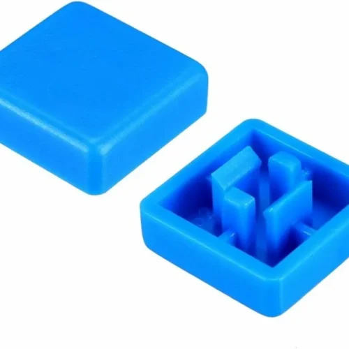 Bouton carrée bleu pour bouton poussoir Noir 12x12x7mm