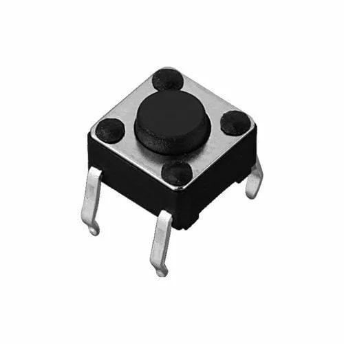 Mini Bouton poussoir Noir 6x6x5mm