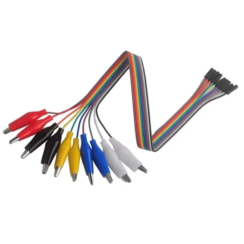 Fil de connexion 20 cm pince crocodile  vers fil connecteur femelle