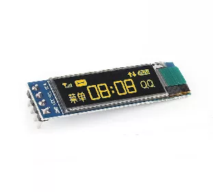 Ecran LCD OLED série I2C IIC de 0,91 pouces 128×32 (avec GND VCC) Blanc