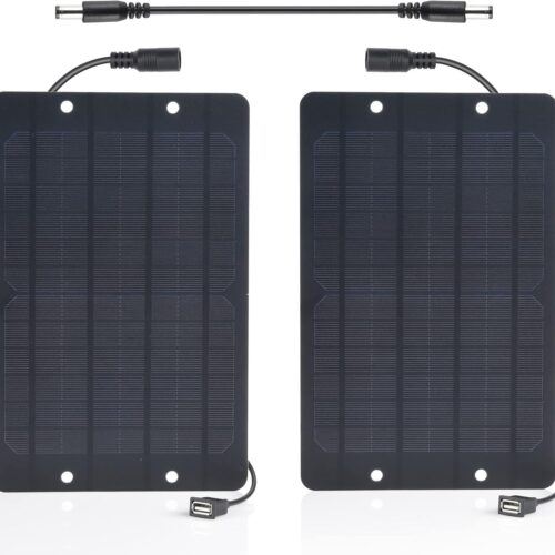 Pack chargeur de 2 Panneaux solaire 6W 5V pour camping