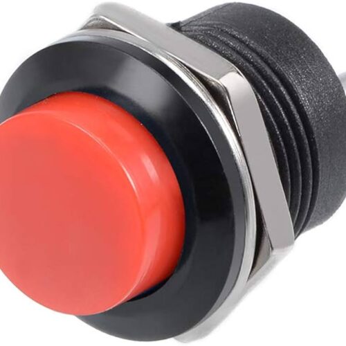 Bouton poussoir momentané rouge R13-507 16 mm sans verrouillage 3A  250V