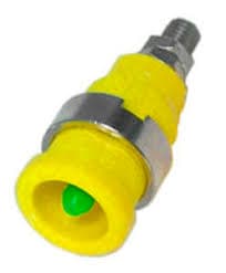 Connecteur Femelle de fiche banane 2 mm jaune