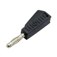 Fiche banane male sécurité 4 mm noir