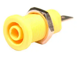 Fiche Banane Femelle 4mm securisé jaune