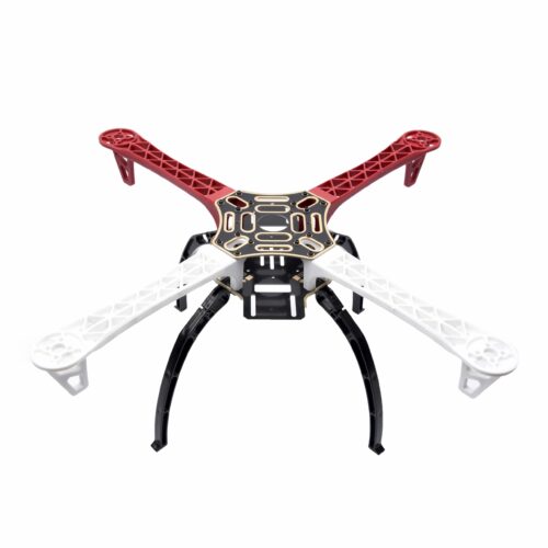 Chassis Quadcopter F450 Rouge et blanc + support pieds