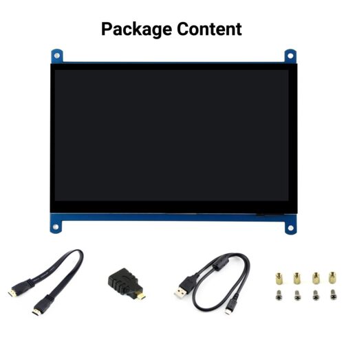 Ecran tactile IPS LCD 7 pouces HDMI 1024x600 pour Raspberry